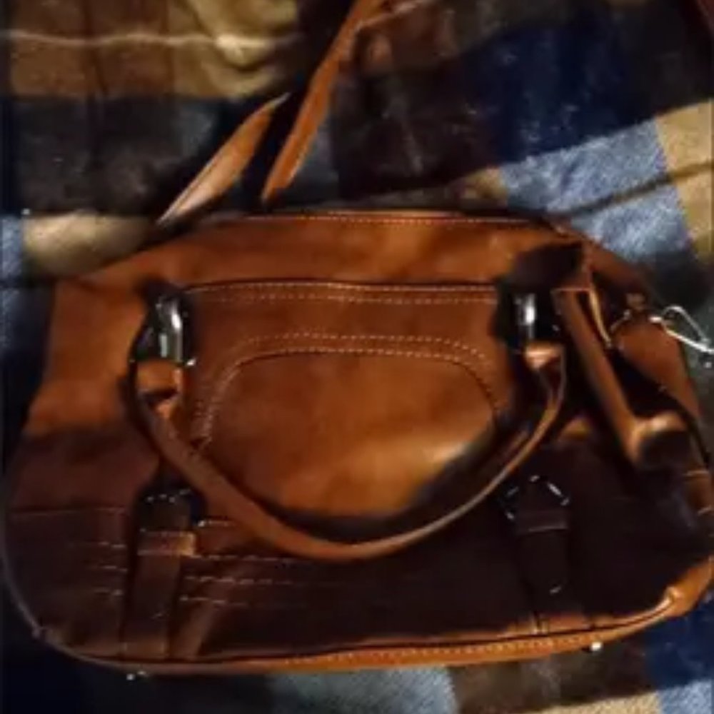 Oil Wax Leather Boston Bag